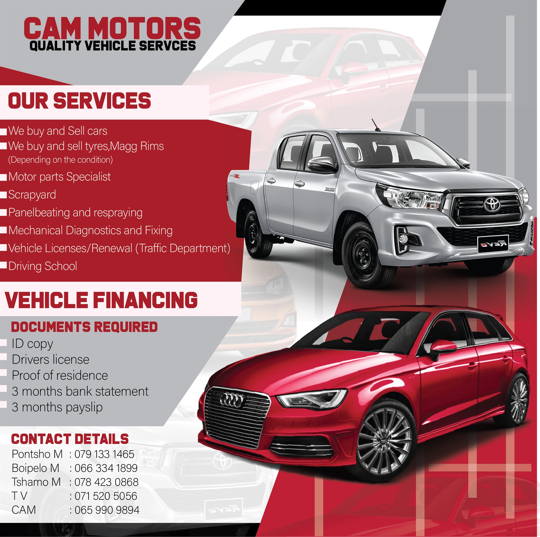 Cam Motors Service Poster